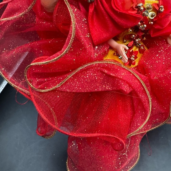 Vintage 1993 Mattel Barbie Doll Happy Holidays Special Edition Red Dress 10824 - Picture 10 of 11